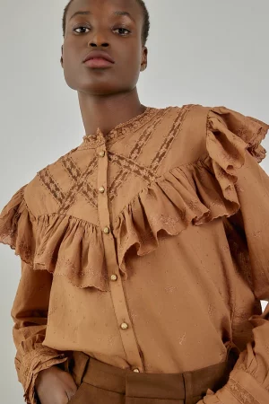 CAMISA BORDADA VOLANTES