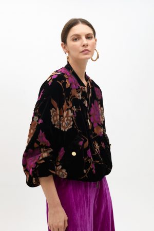 BOMBER DEVORÉ VELVET