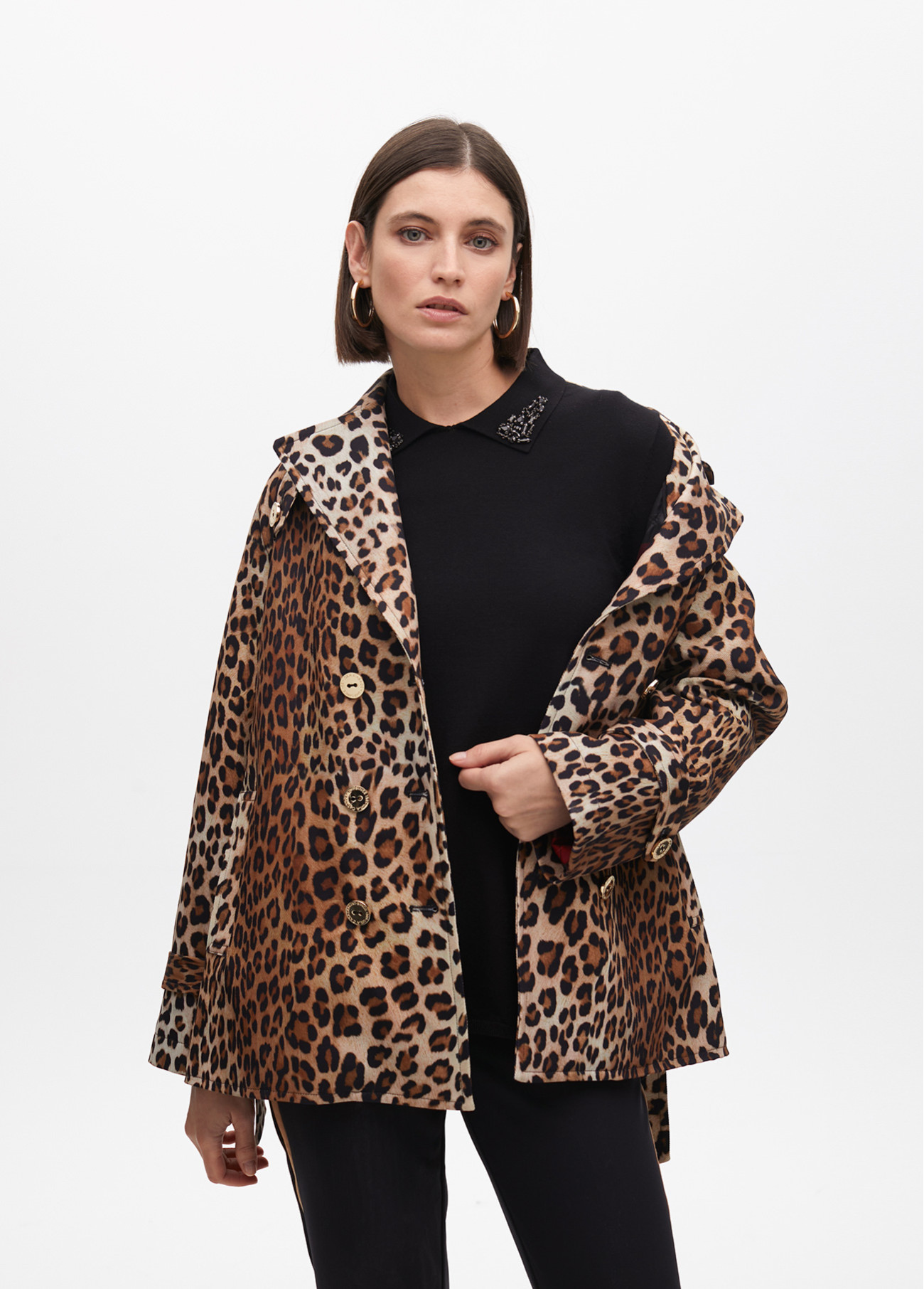 TRENCH ANIMAL PRINT