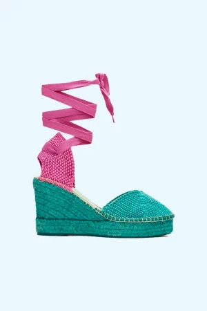 ALPARGATAS VERDE Y FUXIA