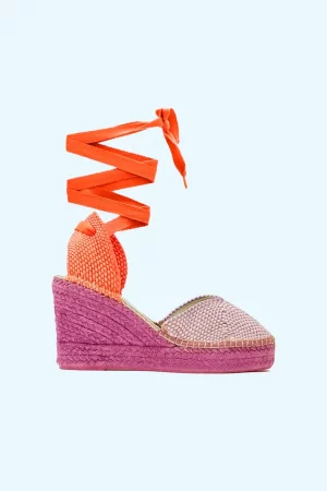 ALPARGATAS LILA Y NARANJA